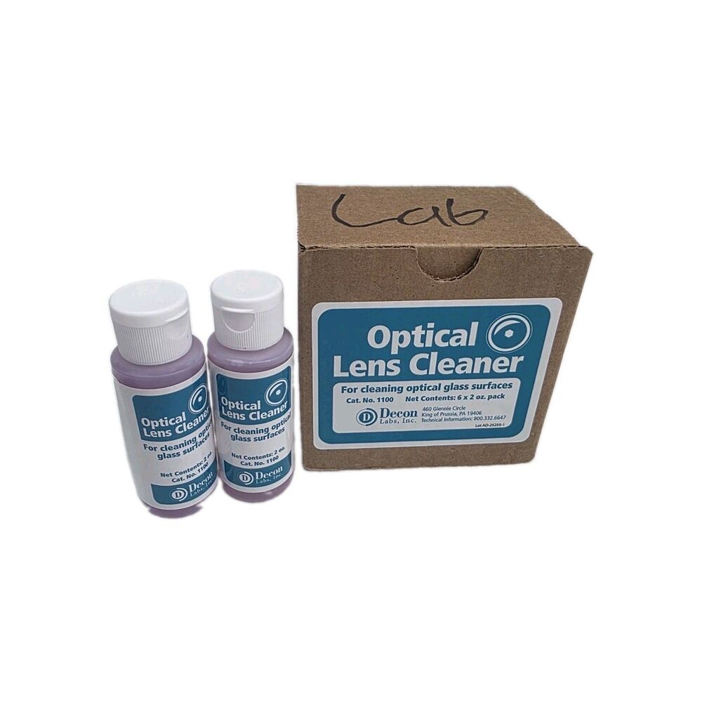 2 Bottles Decon Labs 1100 Optical Lens Cleaner 2 oz Microscope Glass Cleaner New